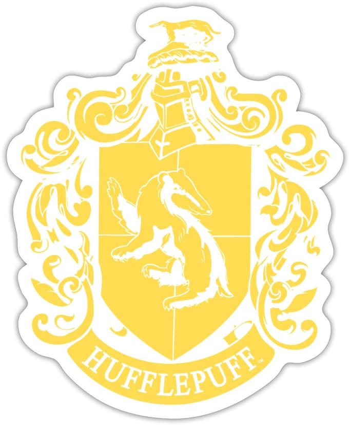 Harry Potter Huffelpuf Afdelingswapen Sticker Maat S (max. 10 x 10cm)