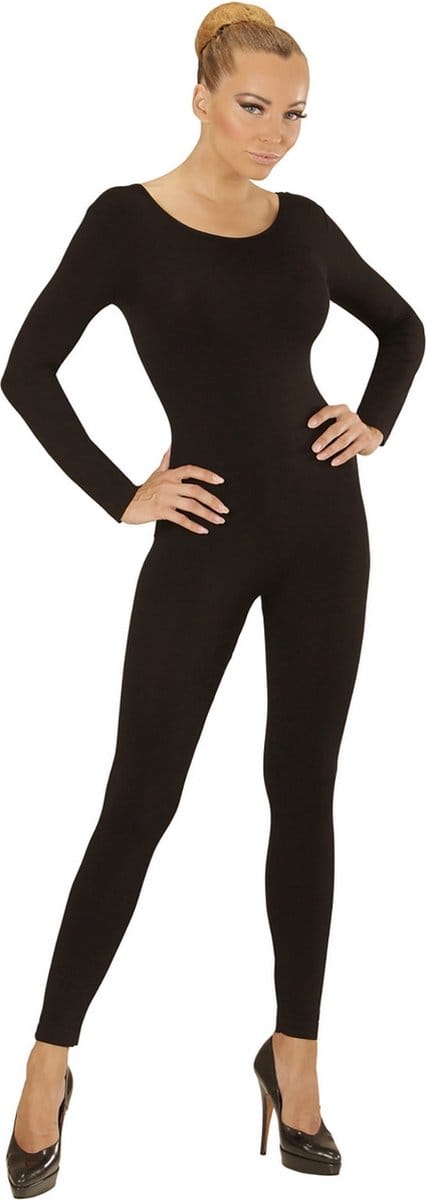 Unicolor Body Volwassen, Lang, Zwart - Vrouw