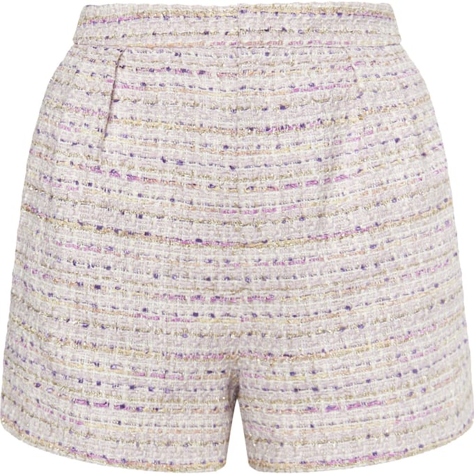 Faina Bouclé korte broek Dames Lavendel veelkleurig