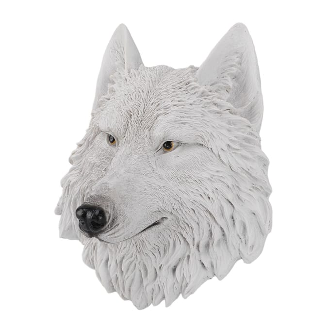 3D Simulatie Dierenhoofd Beelden Wanddecoratie Hars Uniek Exquise Dierenhoofd Beelden Wand gray