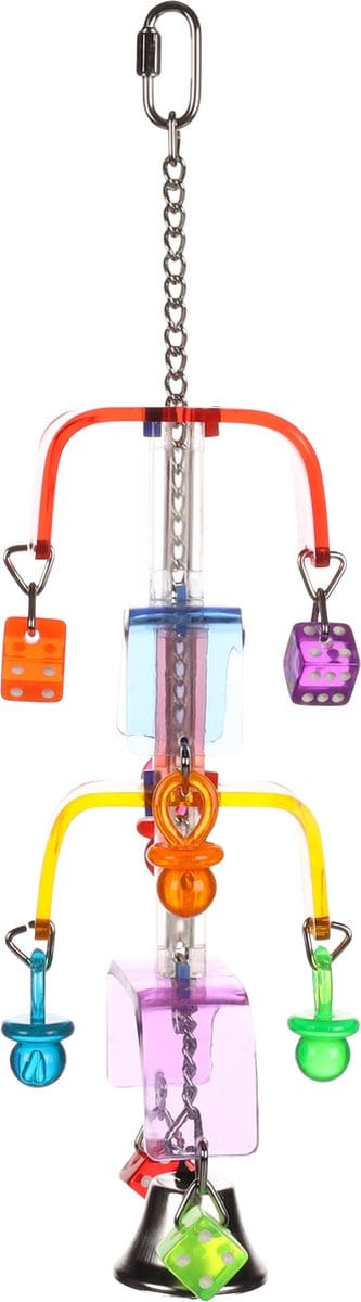 Vogelkooi hanger Acryl - Willekeurig - 10 x 10 x 33 cm