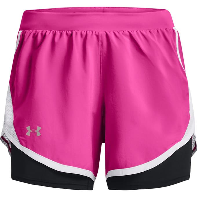 Under Armour Fly By 2.0 2in1 Shorts Dames-Pink,Wit