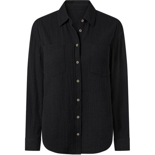ESMARA Mousseline dames blouse (Zwart, 38)
