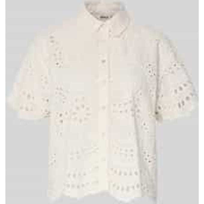 Boxy fit blouse met korte mouwen van puur katoen model 'NEW LALISA'