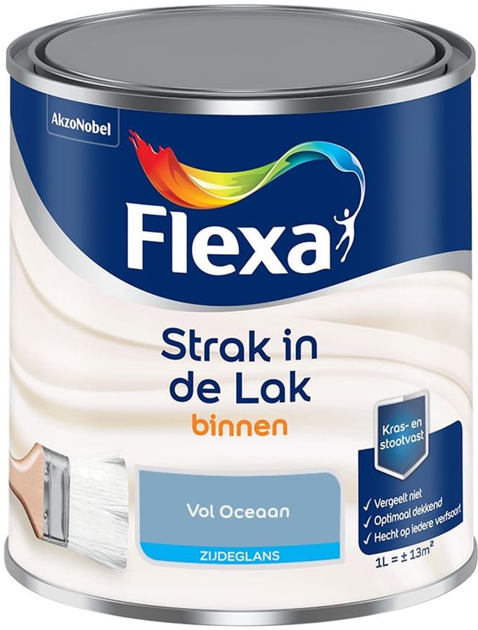 Flexa - Strak In De Lak Binnenlak Zijdeglans - Vol Oceaan - Mengverf - 1 L