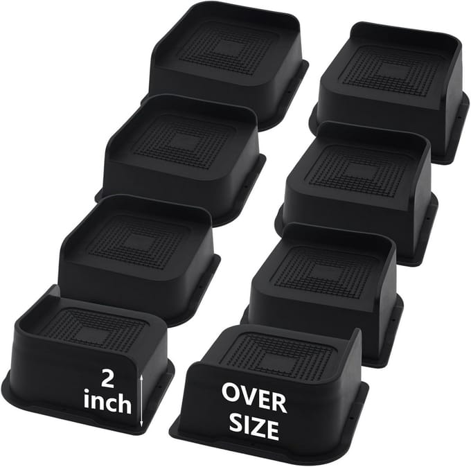 Zware bedverhogers 2 inch - 8 stuks voor meubels