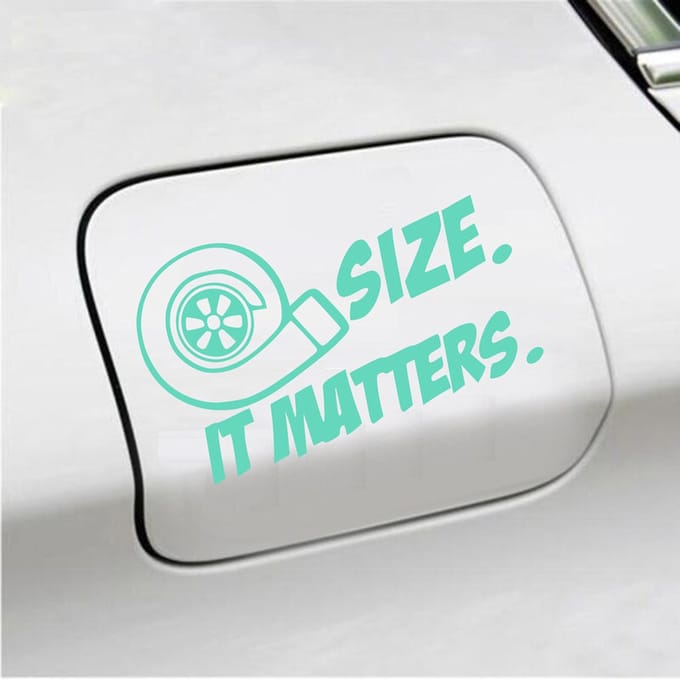 Bumpersticker - Size It Matters - 10 X 17 - Mint