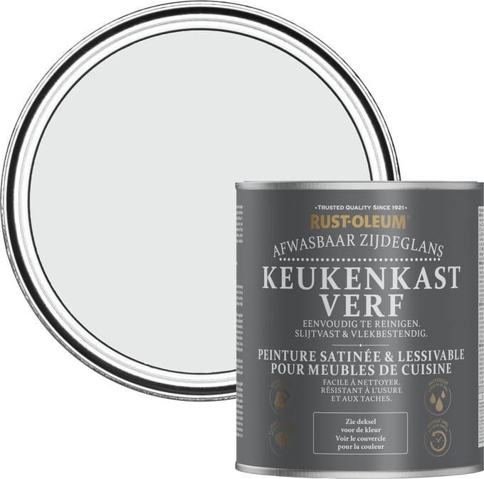 Rust-Oleum Grijs Keukenkastverf Zijdeglans - Monaco Mist 750ml