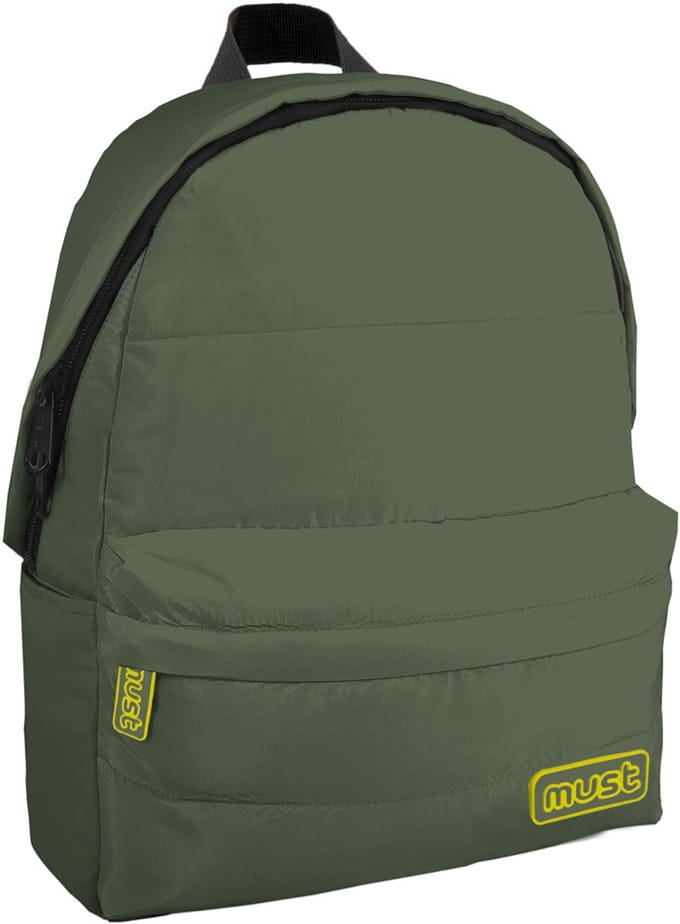 Must Must Rugzak Puffy - 42 x 32 x 17 cm - Groen / Geel
