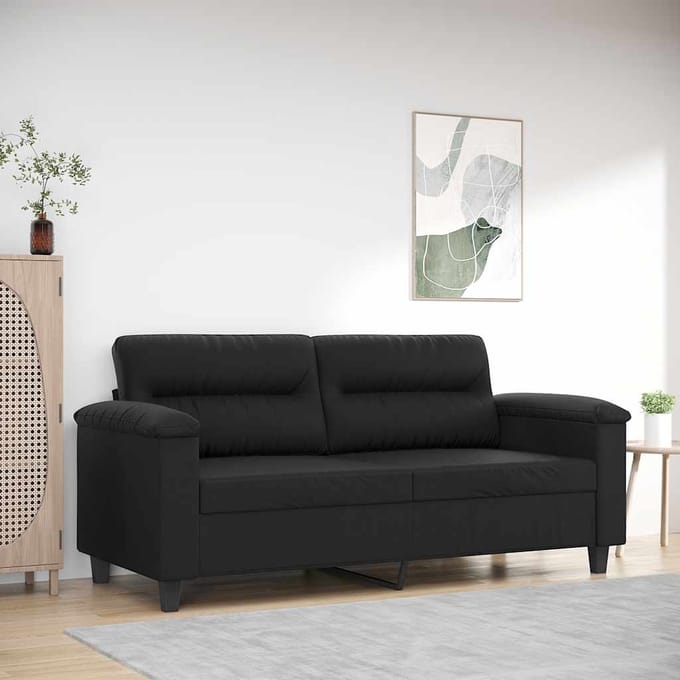vidaXL - Tweezitsbank - 140 - cm - kunstleer - zwart