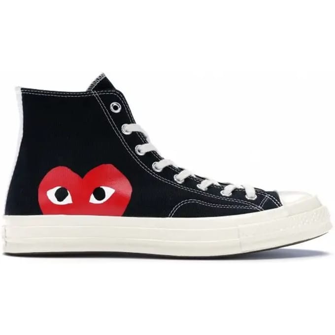 Comme des Garçons Play x Converse Chuck 70 High Zwarte Unisex Sneakers Wit 150204C 42 black