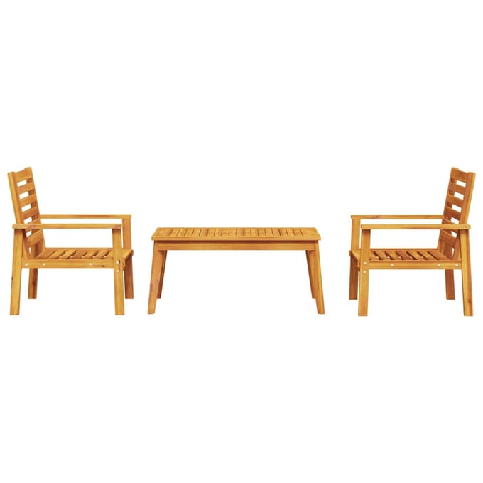 vidaXL - 3-delige - Loungeset - massief - acaciahout