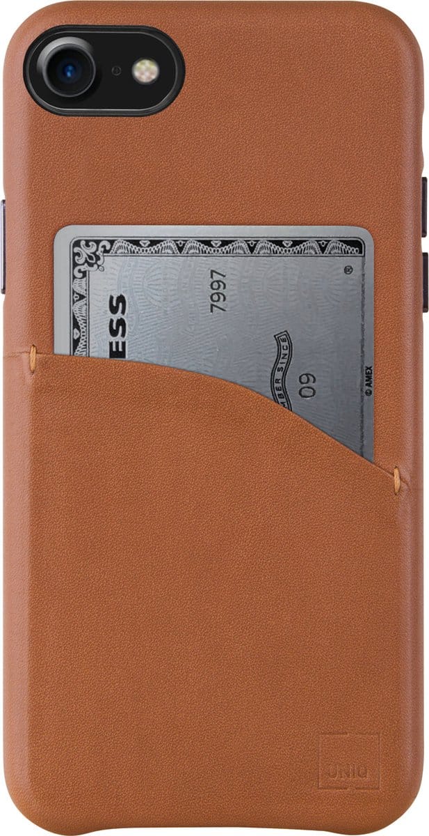 Uniq Duffle leather case - camel - for Apple iPhone 7/8