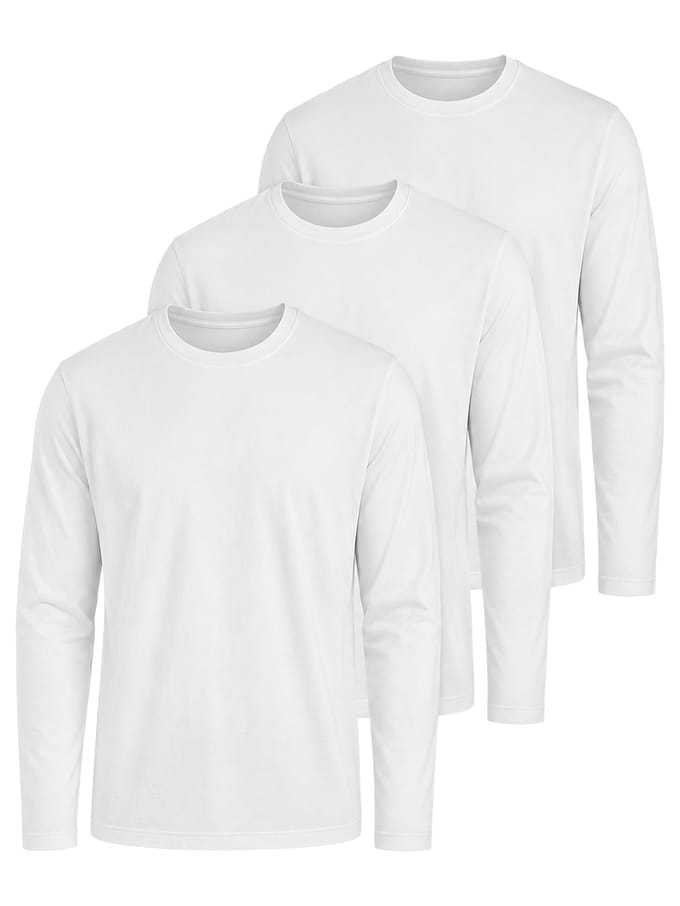 Kruze | T-shirts met lange mouwen voor heren – 3-pack