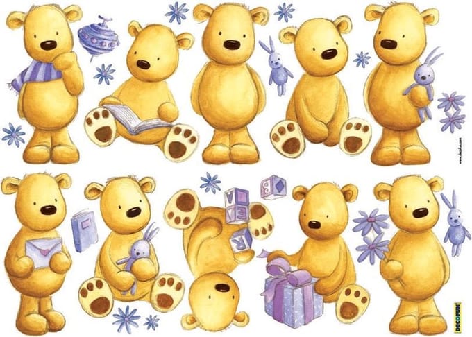 Art for the Home - Beren - 24 Muurstickers - Meerkleurig