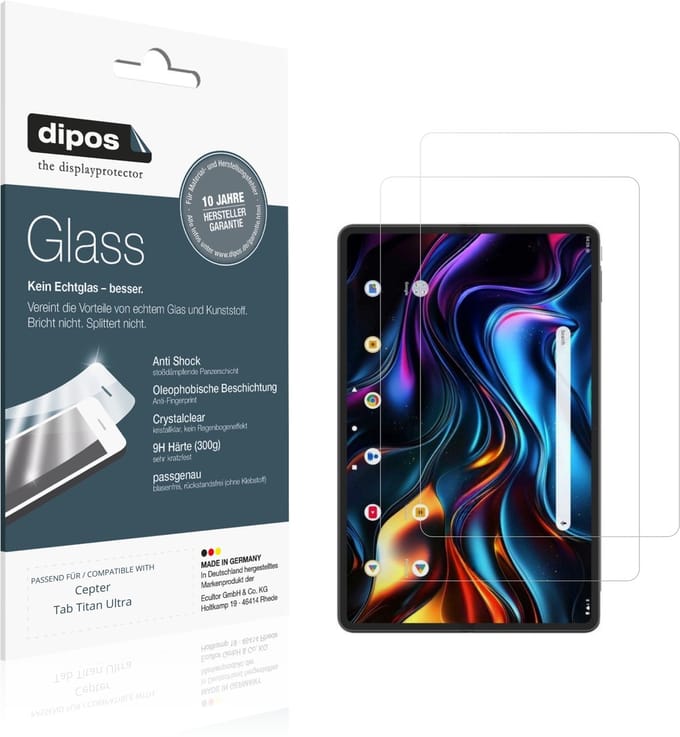 dipos – 2x Pantserfolie geschikt voor Cepter Tab Titan Ultra | 9H Screenprotector