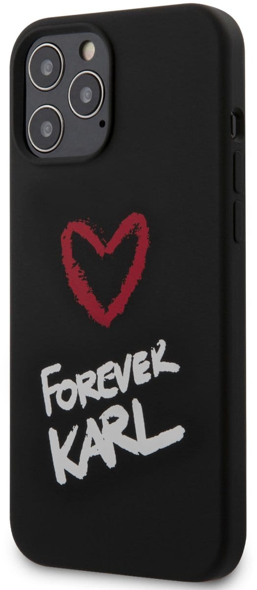 Zwart hoesje van Karl Lagerfeld - Backcover - iPhone 12 Pro Max - Forever Karl