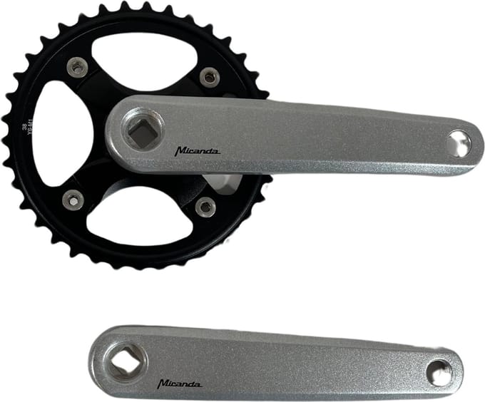 Miranda crankset Zilver - 38T - 170 mm - 104 mm - Geschikt voor Nexus
