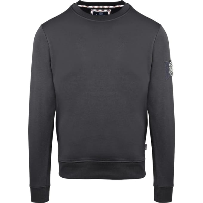 Aquascutum Heren Patch Sweatshirt (Antraciet)