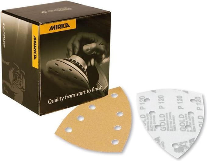 MIRKA Gold Delta Schuurpapier 100x152mm met 7 gaten - P120