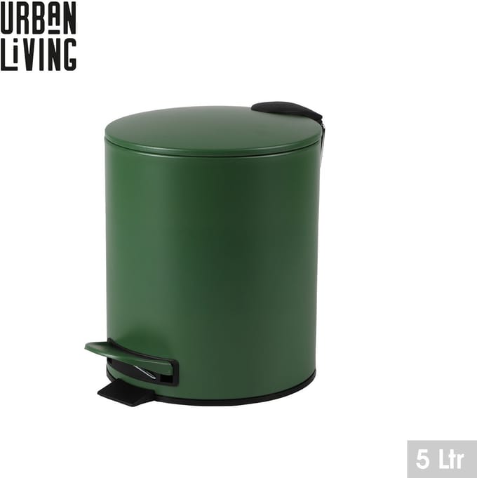 "DARK LEAF" BADKAMERAFVALBAK 5L MET PEDAAL EN SOFT-CLOSE SLUITING D21XH26CM