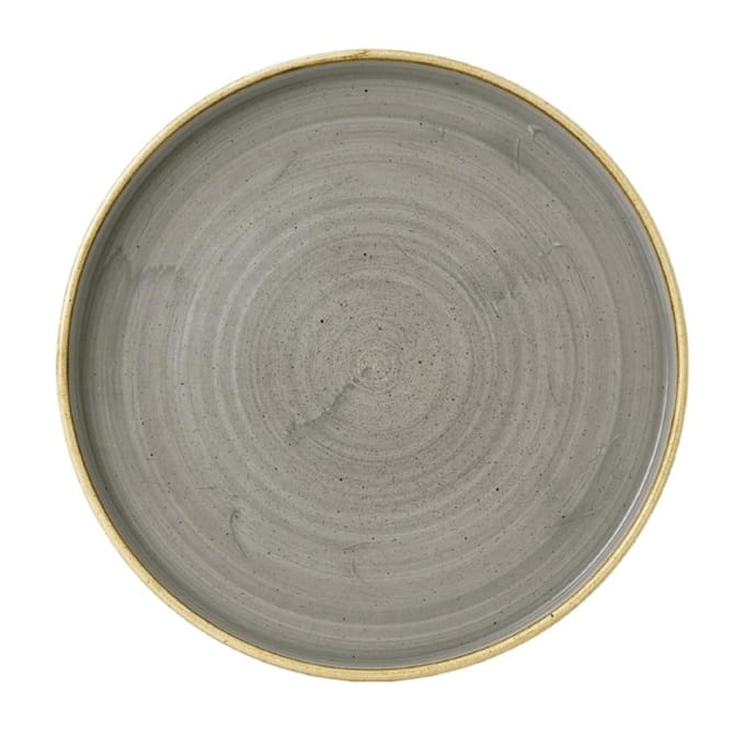 Churchill Stonecast Grey Bord Met Opstaande Rand 25.9cm (6 stuks)