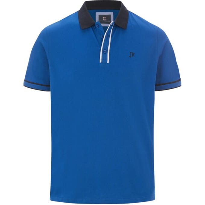 Jan Vanderstorm herren Poloshirt - 80/82 - koningsblauw - Plus Size