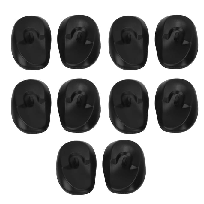 Lot de 10 protège-oreilles en silicone durable et léger pour la maison black