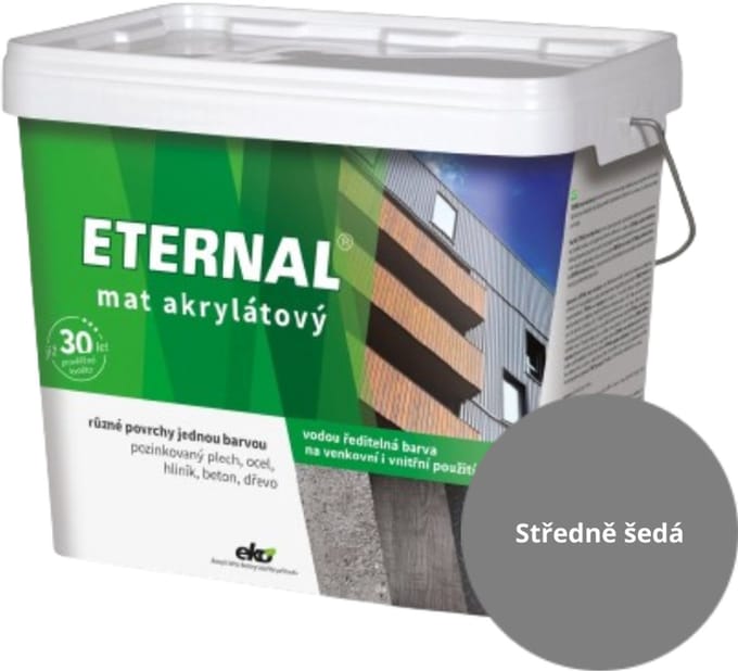 Eternal MAT Acryl 10 kg, 03 Middengrijs