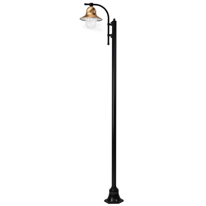 K.S. Verlichting 1-lamp lantaarnpaal Toscane 240 cm, zwart