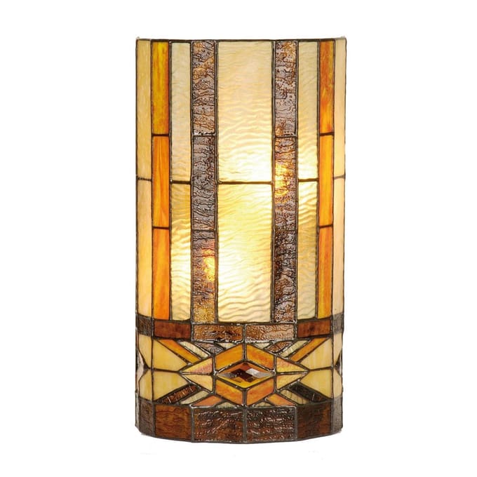 Lumilamp Wandlamp Tiffany 20x11x36 cm Beige Bruin Metaal
