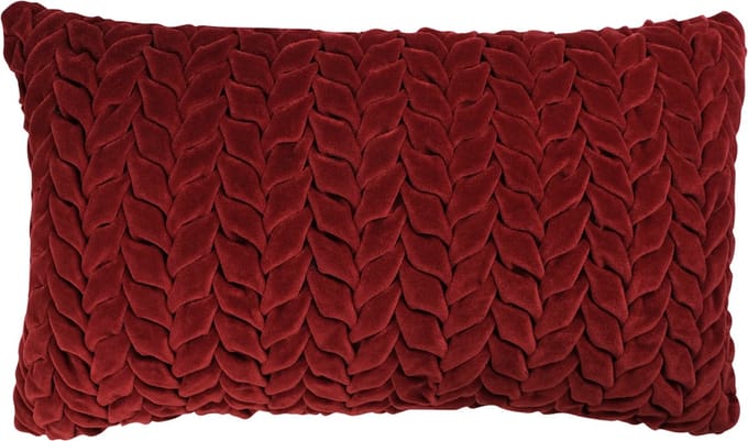 Smock kussen rood 30x50cm