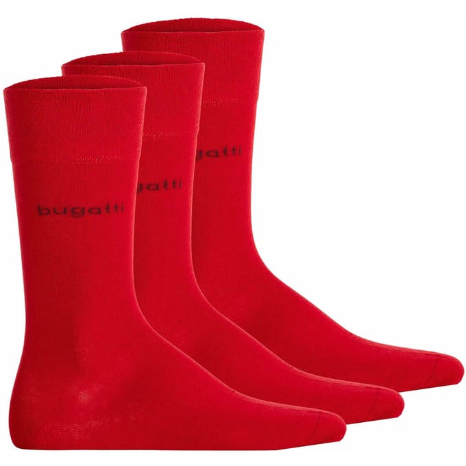 Bugatti Sokken Katoen (3 paar) Rood maat 39-42