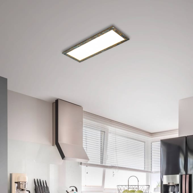 Quitani Aurinor LED paneel, goudkleurig gepatineerd, 86 cm