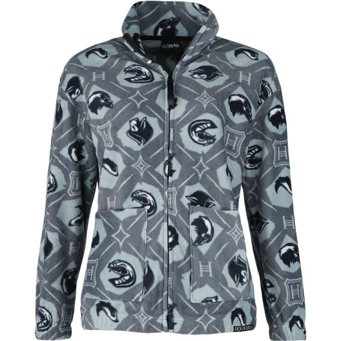 Harry Potter Fleece - Häuser & Symbole - S tot M - voor Vrouwen - grijs