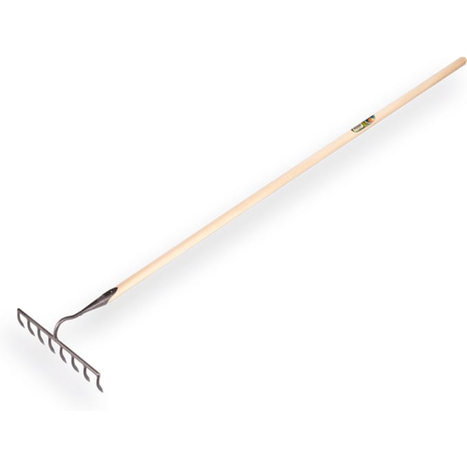 Gesmede bouwhark | 8 tanden | met steel