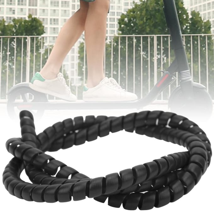 Protection de Gaines de Câble Spirale pour Durite de Frein pour Trottinette Électrique Xiaomi M365 Noir noir