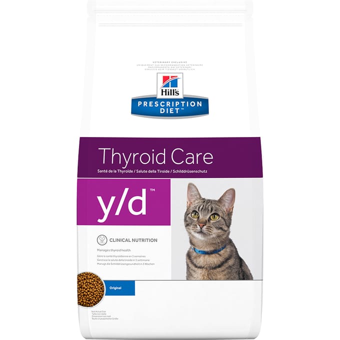 1,5kg Feline Feline Y/D bij Schildklierproblemen Hill's Prescription Diet Kattenvoer