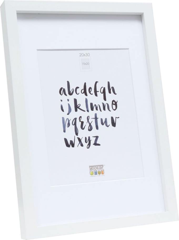 Deknudt Frames fotolijst - wit met passe-partout - 15x20 cm / 20x30 cm