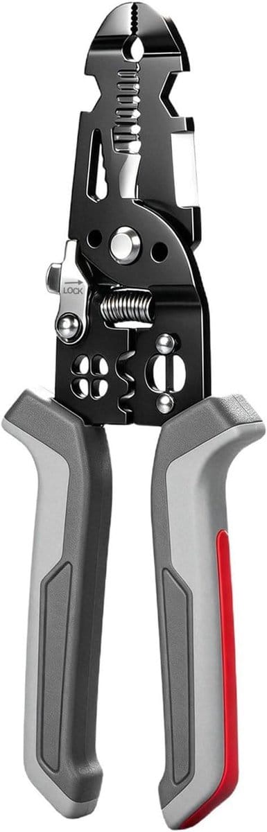 Draadstripper Krimptang - Kabel Stripper - Elektrisch Werk - Multifunctioneel Gereedschap - 188 cm - Zilver