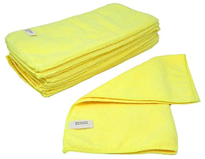 Microvezeldoeken voor Auto's - 10 Stuks - 40 x 40 cm - Geel