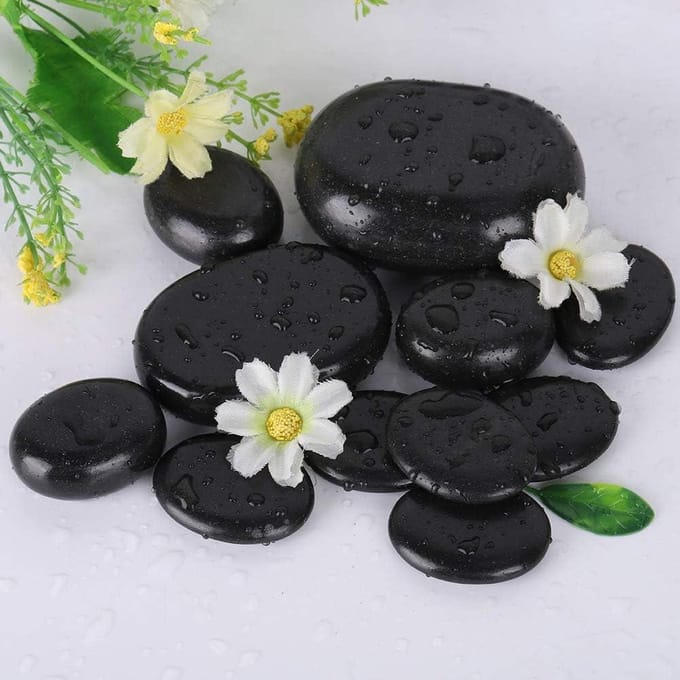 20-delige basalt massagestenen starterset voor hotstone massage