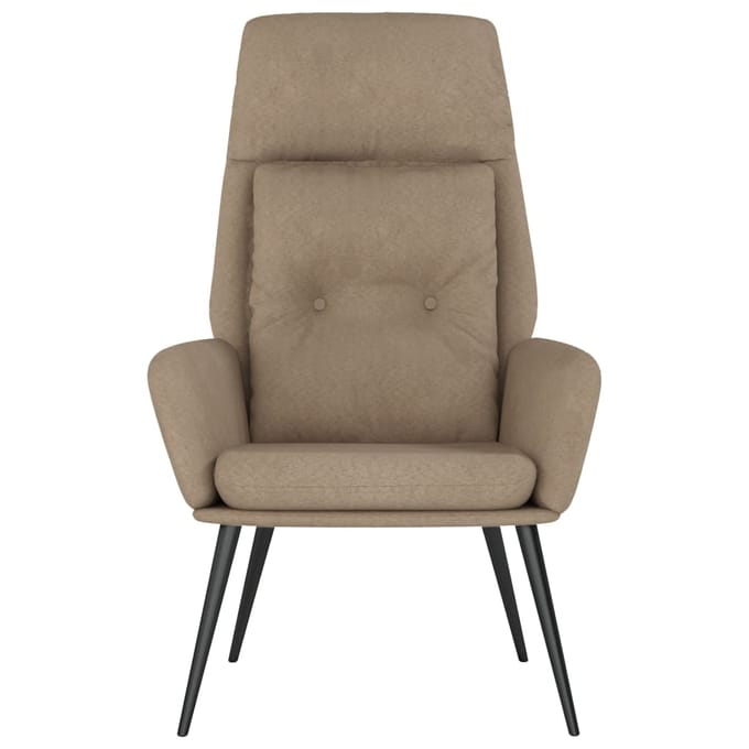 vidaXL - Relaxstoel - kunstsuède - taupe