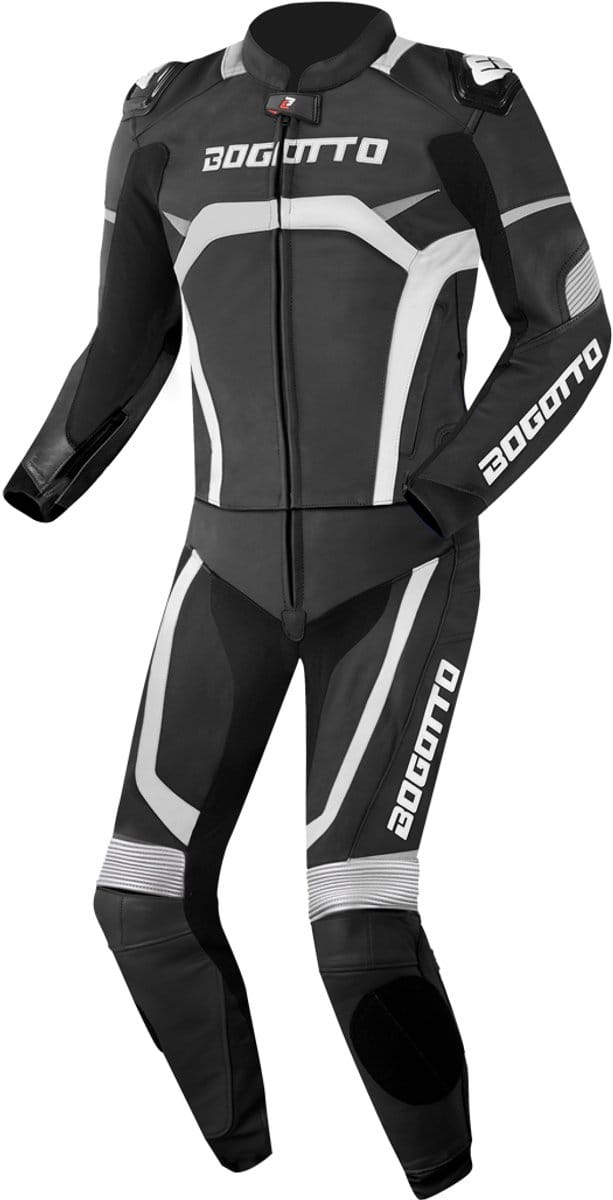 Bogotto Misano Zwart Wit 2-Delig Motorpak - Racepak