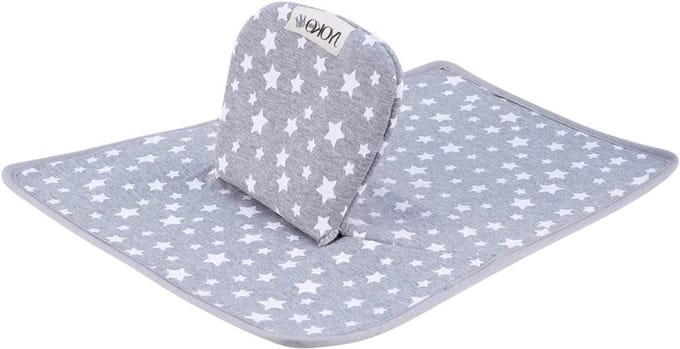 Baby Trainingskussen - Zindelijkheidstrainer - Potjestraining Ondersteunen - Super Absorberend Herbruikbaar - 30x18 cm - Wit Ster