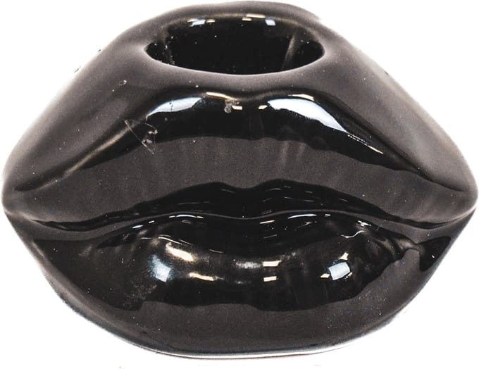 Housevitamin Lips Don't Lie Kandelaar - Zwart - 7x5,5x4cm Design Eyecatcher