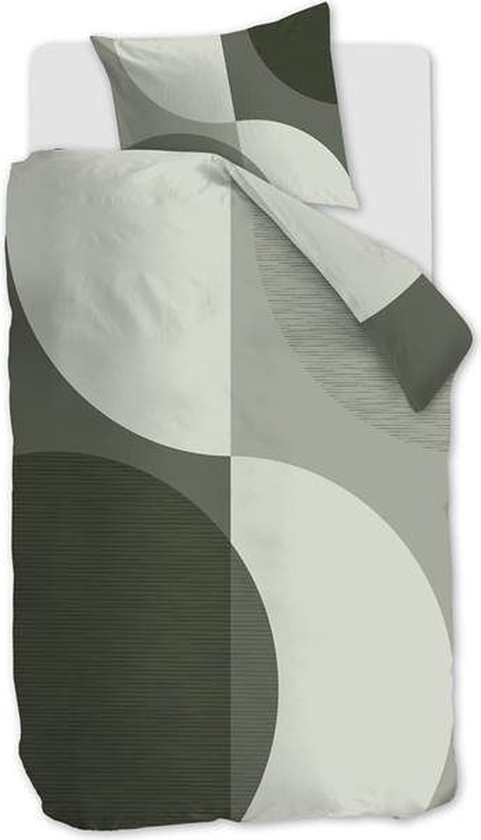 Snoozing Terry Dekbedovertrek - Eenpersoons - 140x200/220 cm - Green