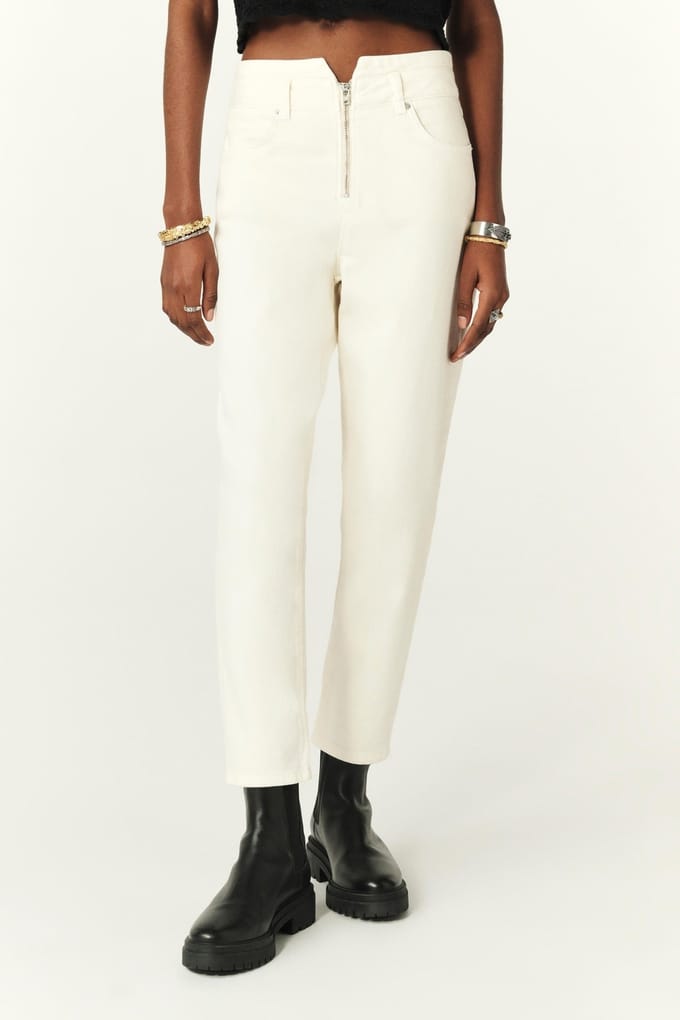 BA&SH Jeans Inzo Ecru Taglia: W25 | Pantaloni Outlet | Donna | Marrone
