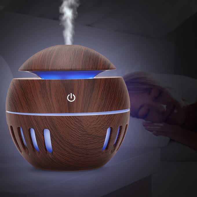 130ml USB Desktop Kleurrijke LED Diffuser Slaapkamer Luchtnevelmaker Stil Ultrasoon Luchtbevochtiger gray