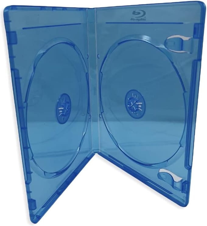 10 x Double Disc Blu-Ray 11mm Logo Storage Cases - ® Branded - High Quality Storage Case